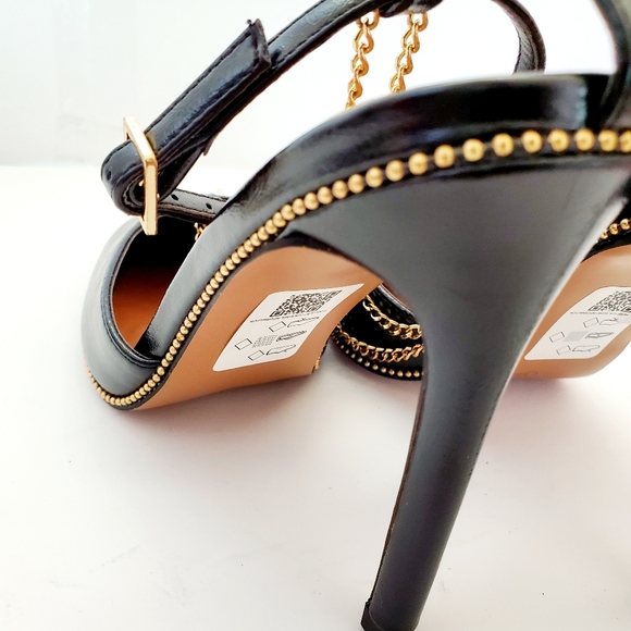 ASOS DESIGN Priscilla Black Pointed Toe High Heels with Chain Size 8Cat & Jack B - Picture 9 of 10